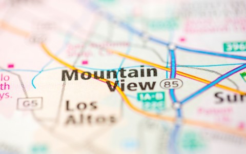 map of mountain view on paper