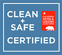clean + safe certified california badge