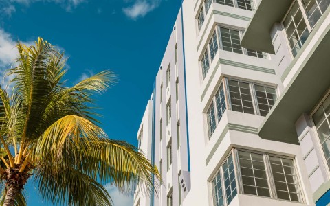 above image of building of property and a palm tree by the side at daytime