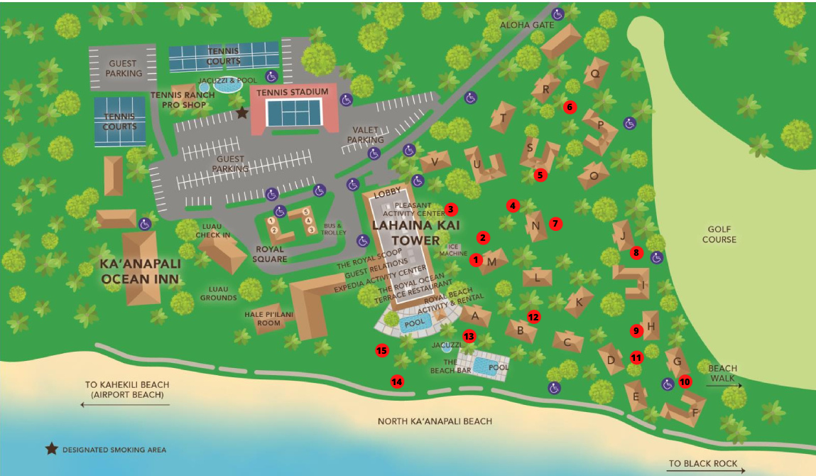 Royal Lahaina Resort Map Explore The Lush Tropical Foliage Of Royal Lahaina Resort.