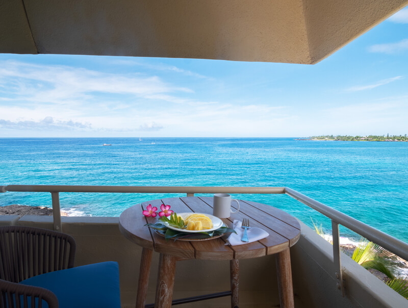 in room dining on your private lanai at Royal Kona