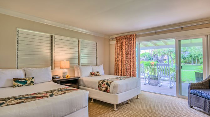royal lahaina beach cottages two bedroom double beds