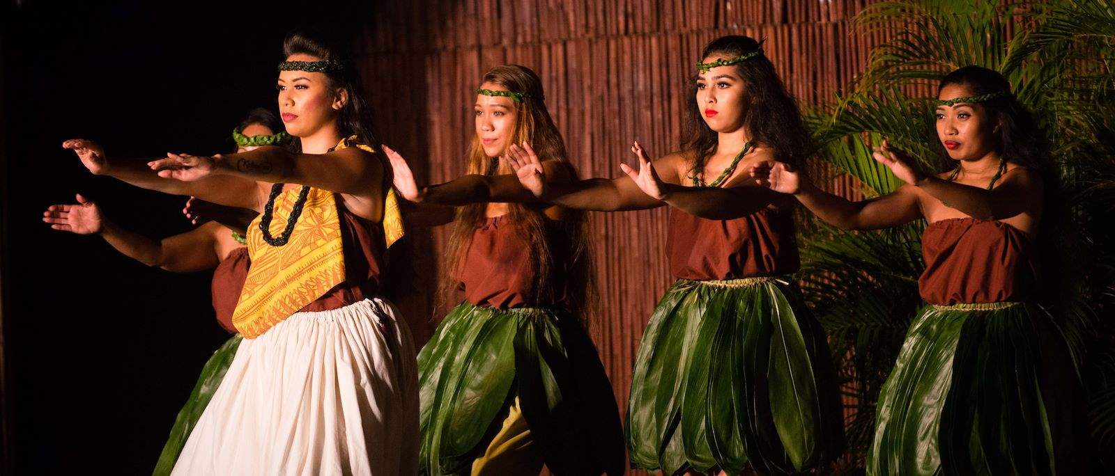 women doing a hula performance 