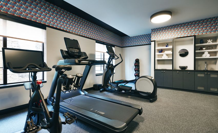 the gym at kinley chattanooga with treadmill and peleton