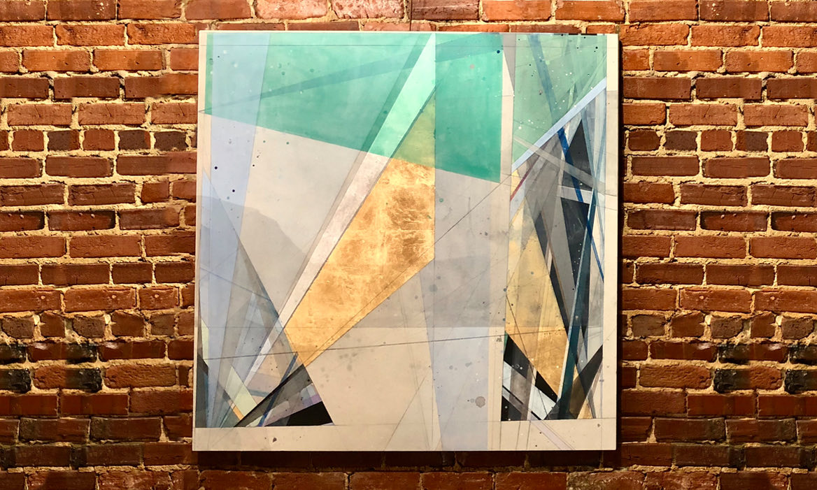 painting with abstract colors and shapes