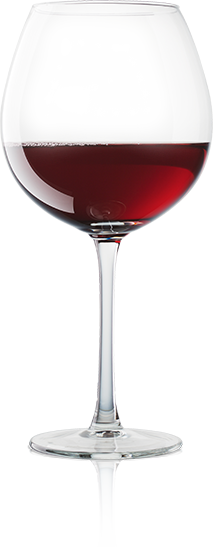 red wine in a glass on a black background 