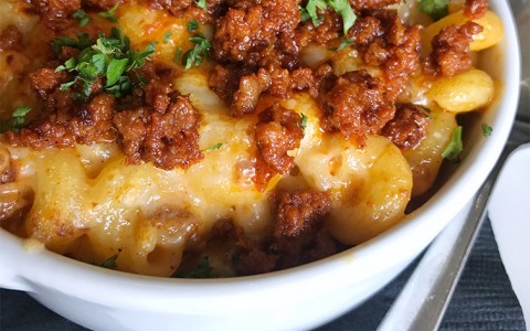 mac and cheese with meat