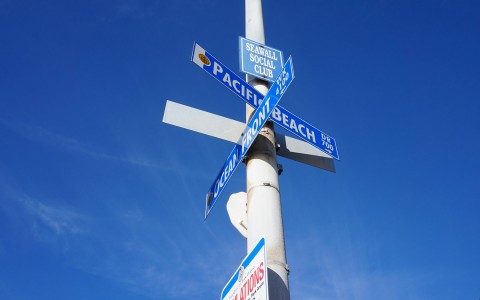 Pacific beach road signs