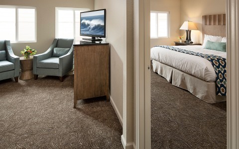 View of bedroom from the living room