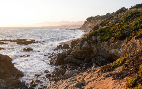rocky California beach coast