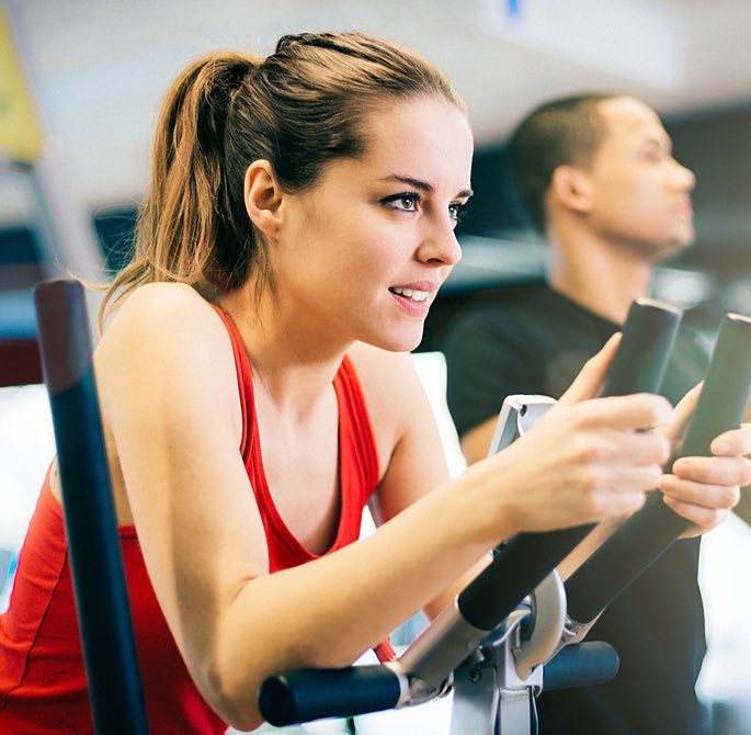 woman in the gym working out