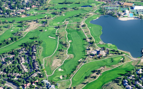 Resort Aerial golf course lake