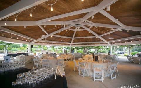 wedding set up under pavilion 