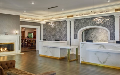 Renovated Front Desk and Lobby