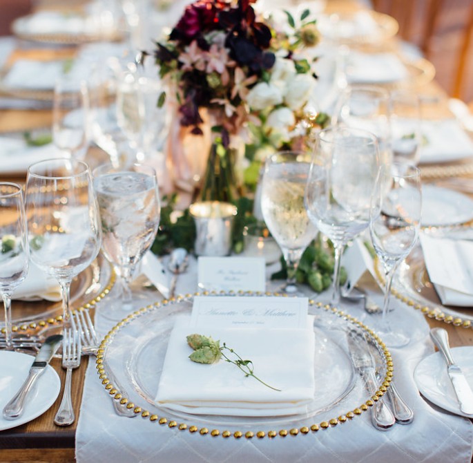 beautiful wedding reception table 