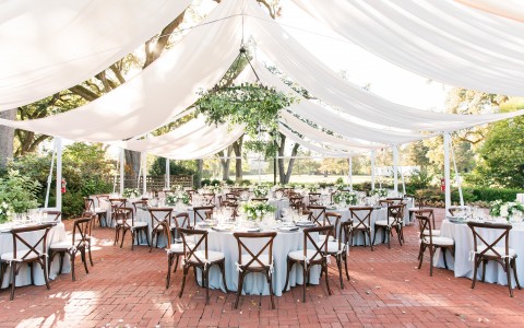 Stunning wedding reception setting out on The Grove on a sunny day, JBJ Pictures