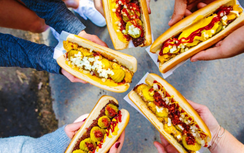 The iconic Silverado Burger Dog with various toppings