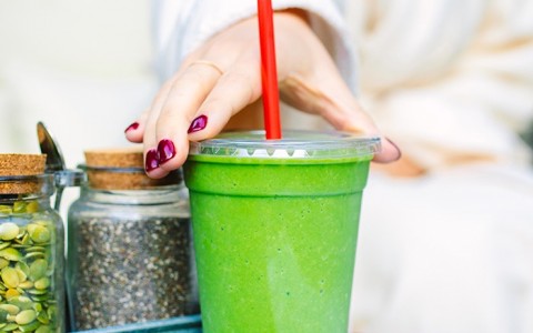 Green smoothie from Boost Cafe located at The Spa