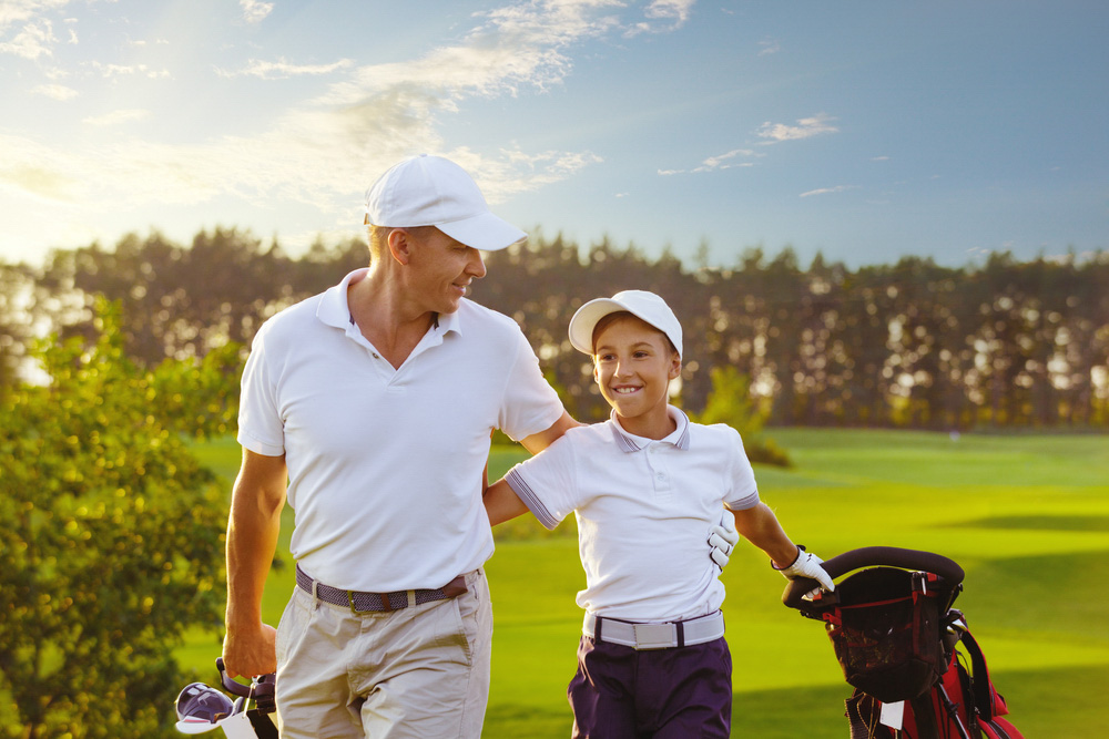 father and son golf