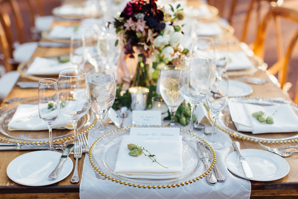 beautiful wedding reception table 