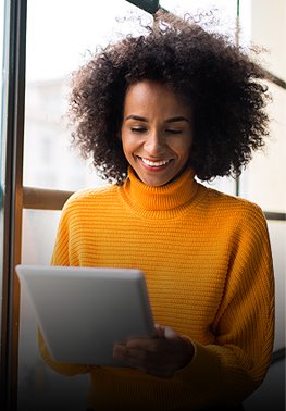 Woman using tablet