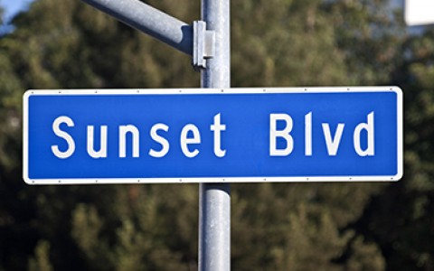 Sunset Boulevard street sign