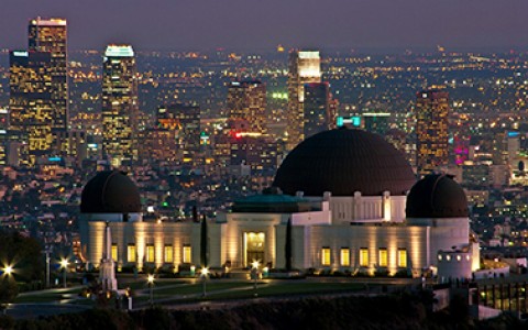Griffith Park Observatory at night