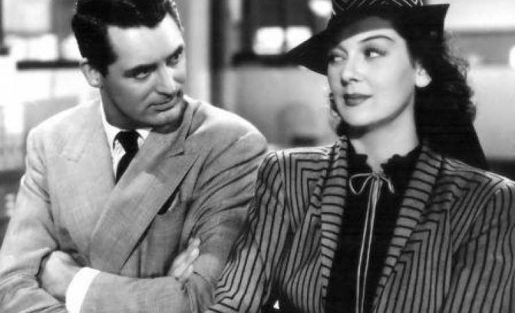 Cary Grant Rosalind Russel in His Girl Friday