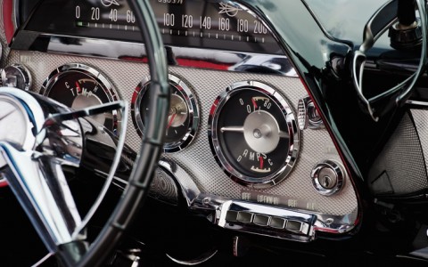 vintage car interior