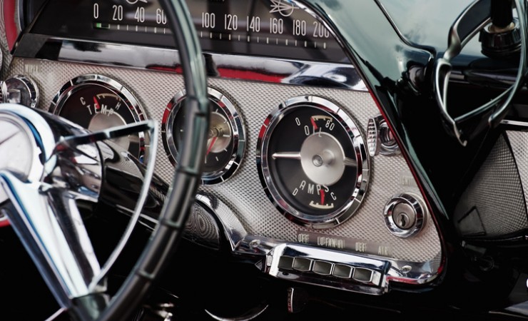 vintage car interior