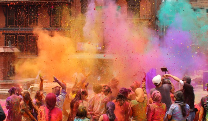 colorful holi festival celebration