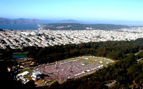 outside lands festival arial shot