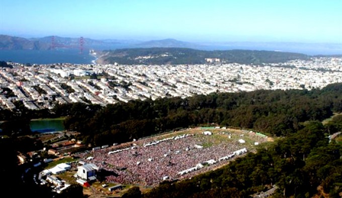 outside lands festival arial shot