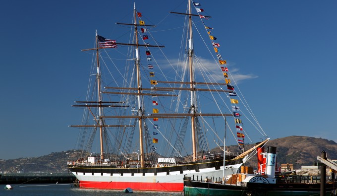 pirate ship in bay