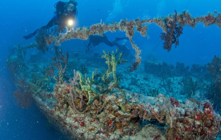 Spiegel Grove underwater