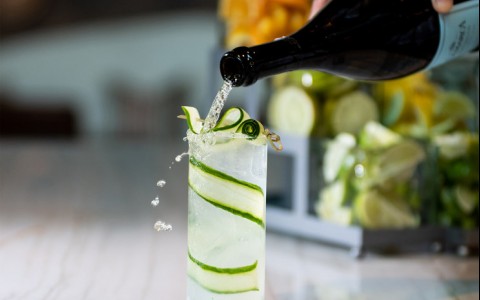 cucumber prosecco drink