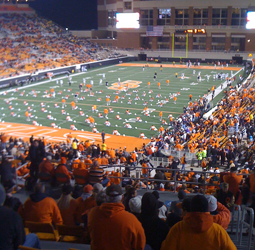 inside view of an osu football stadium during a game