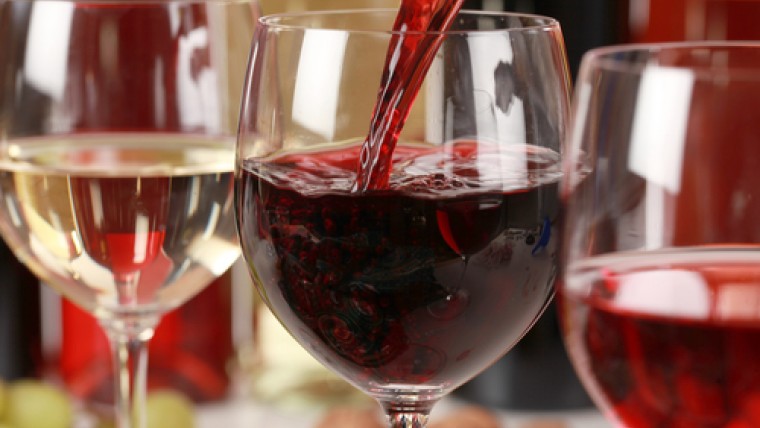 Wine Being Poured into Glass