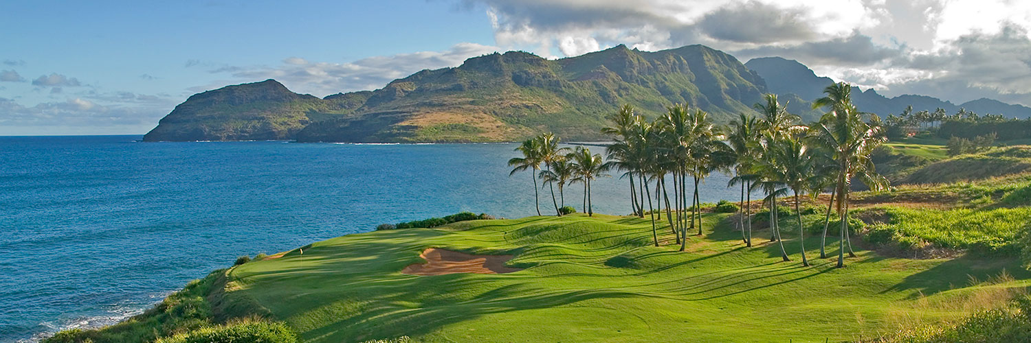 A golf course overlooking the ocean