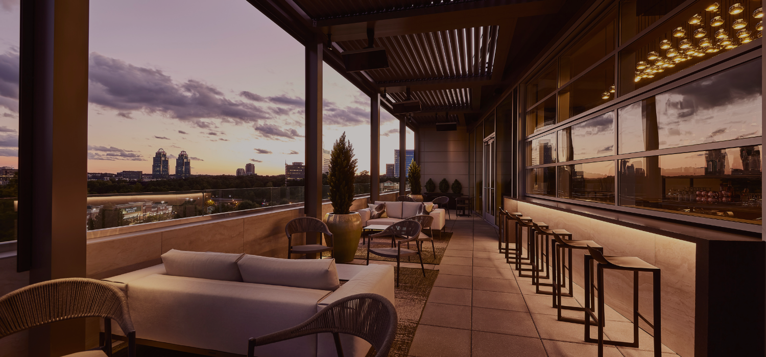 view of rooftop bar area 