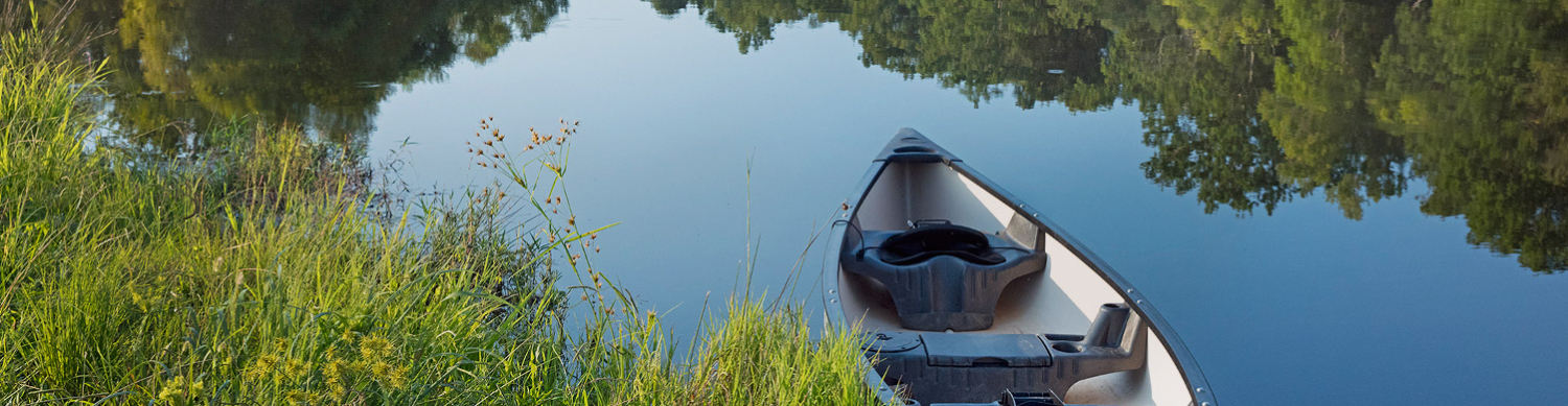 Barnsley Header canoe on water