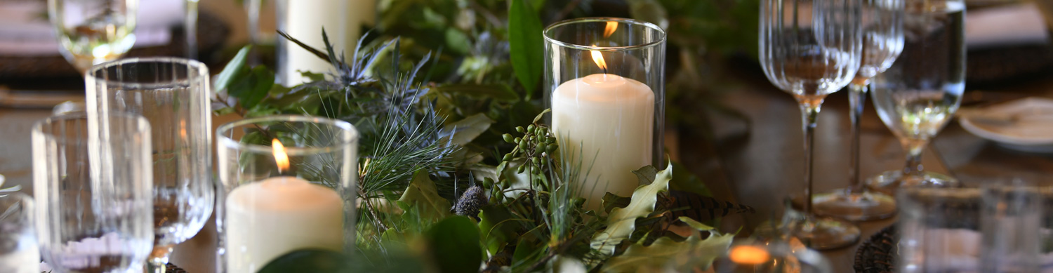 table with candles header