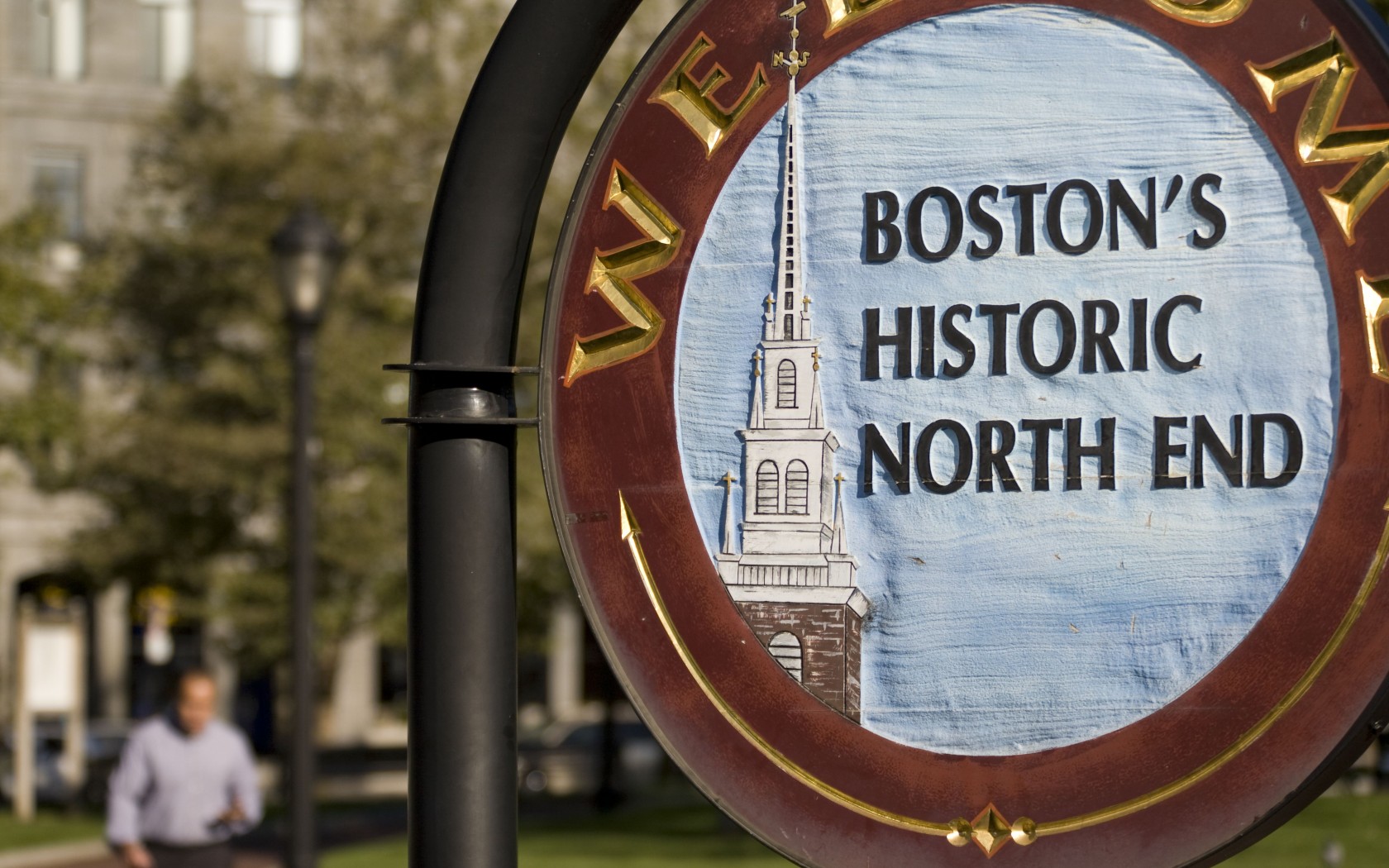 Welcome Bostons Historic North End sign