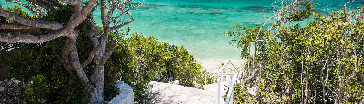 stairway leading to beach