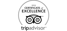 Trip Advisor Excellence 2016 award