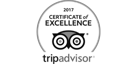 Trip Advisor Excellence 2017 award