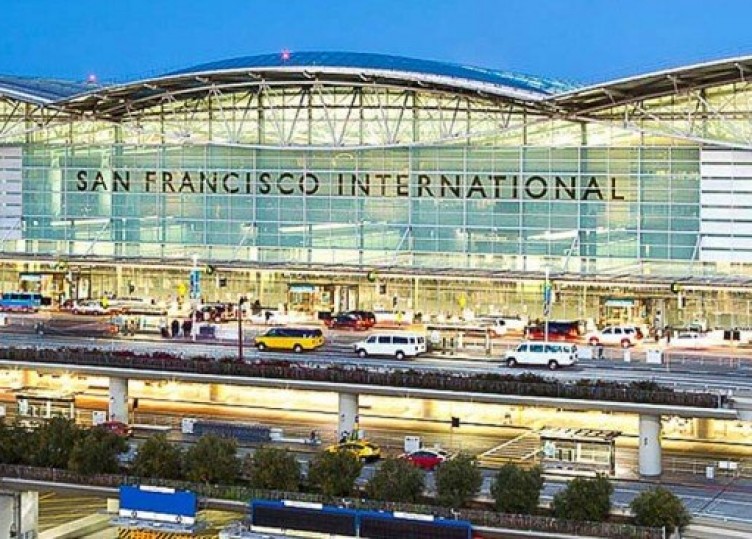 The front of the San Francisco International airport