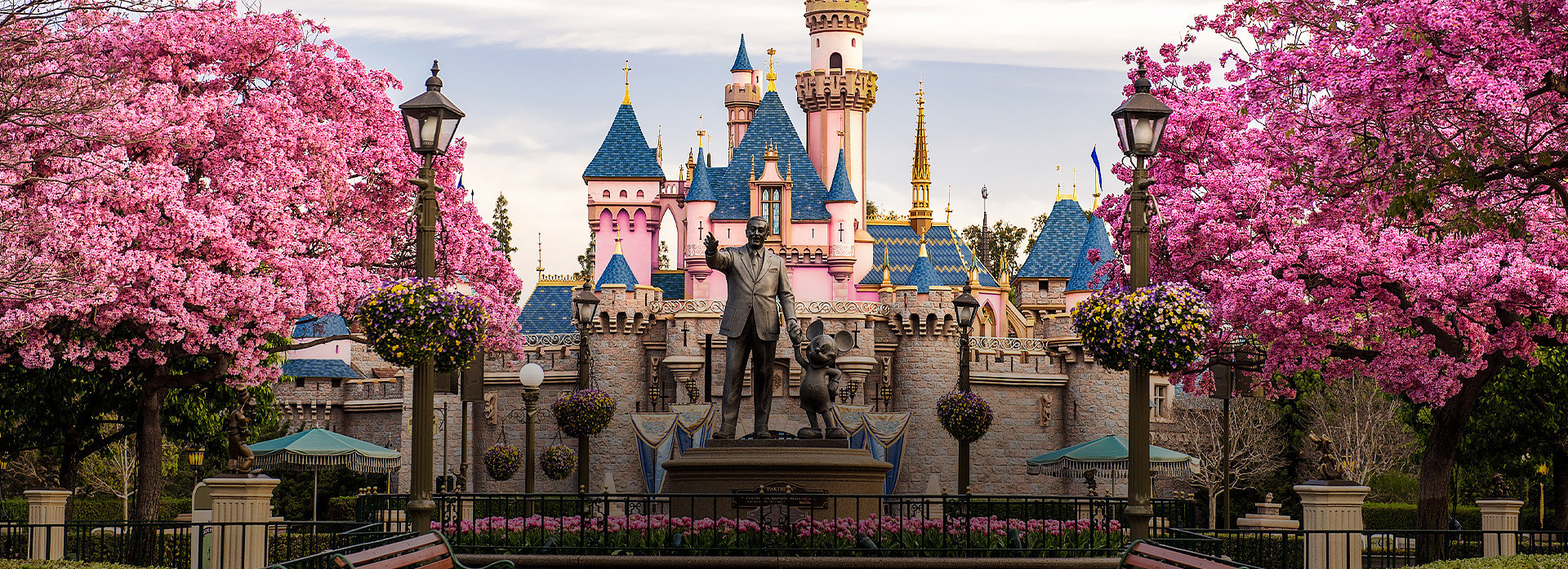 front view of the disneyland castle 