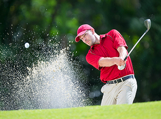 man playing golf
