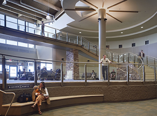 roberts field interior of building in bend oregon